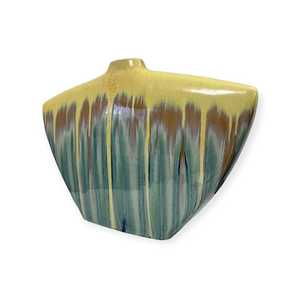 Large HD Design Narrow Neck Vase Cracked Pattern 10" - Picture 3 of 8